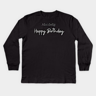 Cute Happy birthday party Kids Long Sleeve T-Shirt